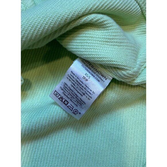 Outerknown Womens Chroma Blanket XS/S Light Green Organic Cotton Shacket - Picture 6 of 7